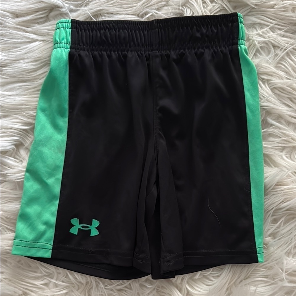 Under Armour Black Shorts with Green Accents